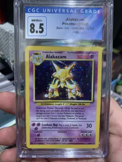 CGC 8.5 Alakazam 1999 Base Set 1/102 Holo Pokemon Card - Image 1