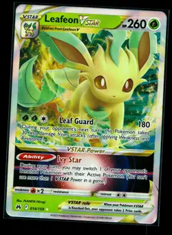 Pokemon SWSH: Sword & Shield Promo Cards Leafeon VSTAR Promo #SWSH195 NM - Image 1