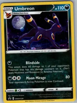 Umbreon SWSH129 Holo SWSH: Sword & Shield Promo Cards - Pokemon Card - NM - Image 1