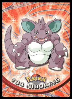 Pokemon Cards Nidoking #34 Topps Trading Cards Series 1 MP *2 - Image 1