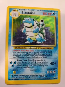 Blastoise Base Set Holo Pokemon Card Jungle Fossil - Image 1