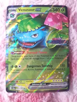 2024 POKEMON VENUSAUR EX STELLAR CROWN Stamped Promo #001 TCG CARD GAMESTOP - Image 1