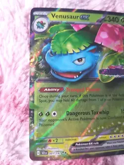 2024 POKEMON VENUSAUR EX STELLAR CROWN Stamped Promo #001 TCG CARD GAMESTOP - Image 2