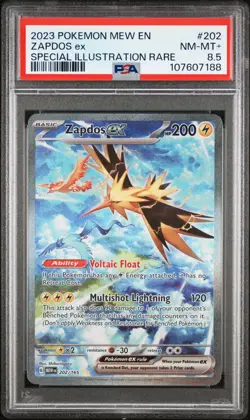 Zapdos EX - 202/165 - 2023 Holo SIR S&V 151 Pokemon Card PSA 8.5 - Image 1