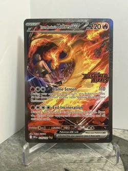 Pokemon TCG Team Rockets Moltres EX Destined Rivals Card 229/182 SIR Stamped NM - Image 1