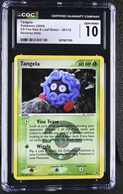 CGC 10 Tangela EX Fire Red & Leaf Green 30/112 Reverse Holo Pokemon Card - Image 1