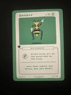 Pokederp Beedrill 13/38 Non TCG Fan Art Card - Image 1