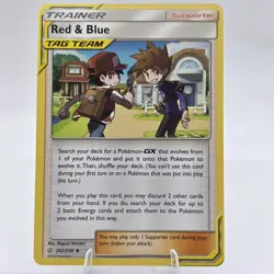 Red & Blue Tag Team 202/236 S&M Cosmic Eclipse Pokemon Card TCG NM - Image 1