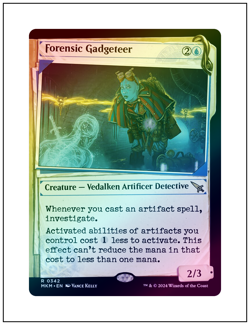 1x Forensic Gadgeteer, Showcase Art - Foil, Magic MTG NM - Image 1