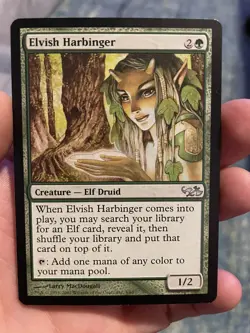 MTG Elvish Harbinger Duel Decks: Elves vs Goblins 4/62 Regular Uncommon - Image 1