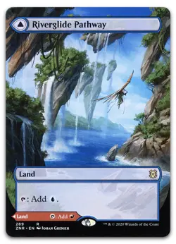 Riverglide Pathway (Borderless) #289 (NM) Zendikar Rising ZNR Magic MTG - Image 1