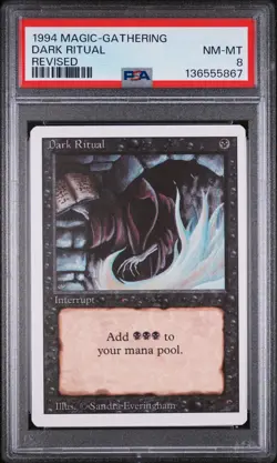 DARK RITUAL Revised PSA 8 Vintage MTG [Nostalgium] - Image 1