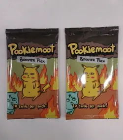 2 Pookiemoot Booster Pack Gen 1 Base Pokemon fan art Poke Derp Sealed 2 Packs - Image 1