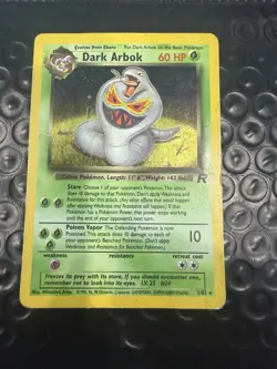Pokemon TCG WOTC Team Rocket Dark Arbok 2/82 Holo Rare HP/DMG - Image 1