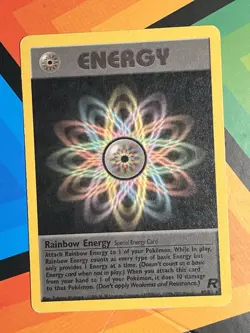 Vintage Pokemon TCG - Team Rocket Rainbow Energy 80/82 Non Holo Rare - 2000 - LP - Image 1