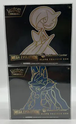 Lot of (2) Pokemon Center Exclusive Mega Evolution Gardevoir & Lucario PC ETB - Image 1