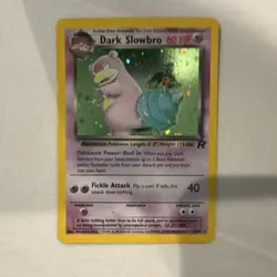 Pokemon Dark Slowbro Team Rocket Holo Rare 12/82 60 HP Wizards of the Coast - Image 1