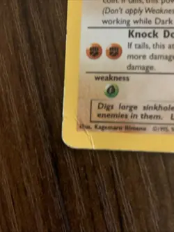 Pokemon TCG Holo Ultra Rare Dark Dugtrio 6/82 Rocket Heavy Play - Image 2
