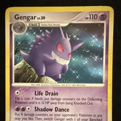Pokemon Gengar 27/130 Diamond & Pearl Regular Rare Stage 2 110HP 2007 Nintendo - Image 4