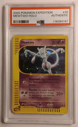💎Mewtwo 20/165 EXPEDITION Holo✨ Rare Vintage Pokemon TCG 2002 eReader PSA👌💎 - Image 1