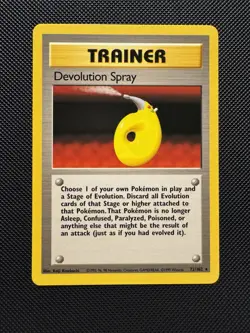 Pokemon TCG Devolution Spray 72/102 Base Set Rare Near Mint 1999 WoTC - Image 1