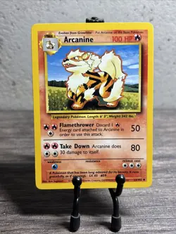 Arcanine 023/102 Base Set Regular Uncommon-Pokemon TCG-WOTC-Fast Shipping-NM! - Image 1