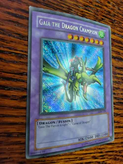 MP - YUGIOH! GAIA THE DRAGON CHAMPION LOB-125 SECRET X1 - Image 2