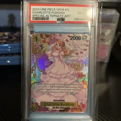One Piece Charlotte Pudding (SP) OP03-112 Two Legends Foil PSA 10 OP08 - Image 1