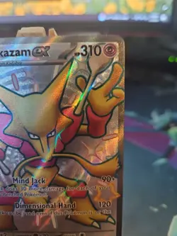 Pokemon Alakazam EX TCG Holo Shiny Ultra Rare Card Paldean Fates 215/091 NM - Image 3