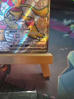 Pokemon Alakazam EX TCG Holo Shiny Ultra Rare Card Paldean Fates 215/091 NM - Image 4