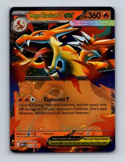 Mega Charizard Y ex 030 2025 Pokemon Mega Evolution Black Star Promo Card NM+ b - Image 1
