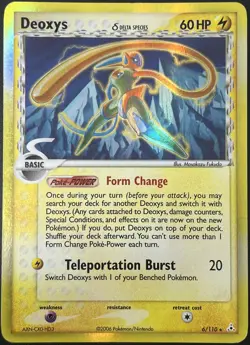 Deoxys 6/110 EX Holon Phantoms Holo Rare Pokemon Card MP - Image 1