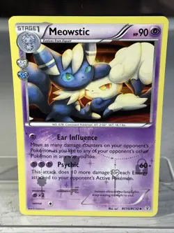 Pokemon TCG Meowstic RC15-32 Generations: Radiant Collection Holo Card 2016 MP - Image 2