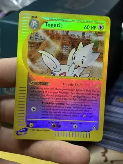 Togetic 39/147 Aquapolis 2002 Reverse Rare Holo e-Series Pokemon Card TCG - Image 3