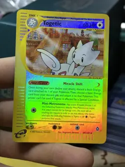 Togetic 39/147 Aquapolis 2002 Reverse Rare Holo e-Series Pokemon Card TCG - Image 4