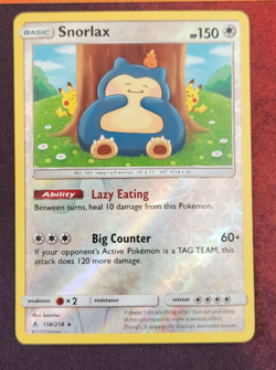 Snorlax 158/214 Sm-Unbroken Bonds Reverse Holo Pokemon Card NM 4 - Image 1