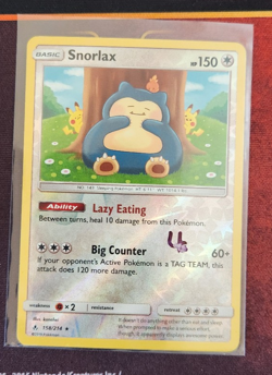 Snorlax 158/214 Sm-Unbroken Bonds Reverse Holo Pokemon Card NM 4 - Image 3