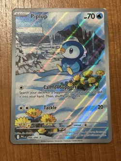 Pokemon Piplup Holo Card 098/094 PFLN Set Basic English 2025 TCG - Image 1
