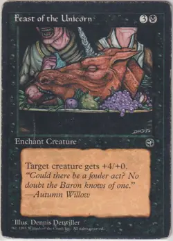 MTG Feast of the Unicorn Homelands Magic the Gathering Version A - Black Card HP - Image 1