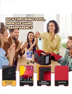 Deck Box for TCG Card Storage Magnetic Closure, Dice Rolling Area, 100-120 Cards - Image 2