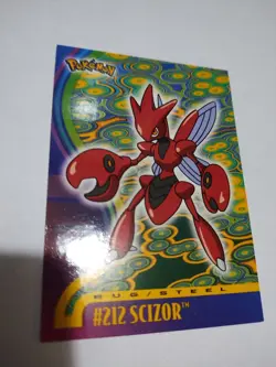 Mint Pokemon Card Vintage 2001 Glossy Topps Johto League Champions Scizor #212 - Image 4