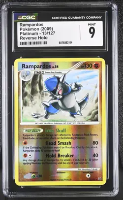 CGC 9 MINT Rampardos 2009 Platinum 13/127 Reverse Holo Pokemon Card - Image 1