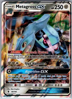 Metagross GX 85/145 SM - Guardians Rising - Pokemon Card - NM - Image 1