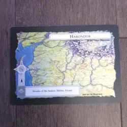 Middle-earth CCG Harondor 1995 Tolkien Enterprises Region Map Card ICE - Image 1