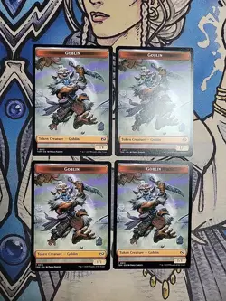 4x Goblin (1,1) / Soldier (1,1) Dual-Sided Tokens - NM/M TDC MTG - Image 1