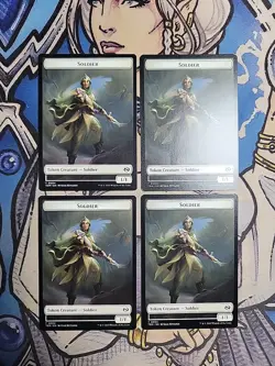 4x Goblin (1,1) / Soldier (1,1) Dual-Sided Tokens - NM/M TDC MTG - Image 2