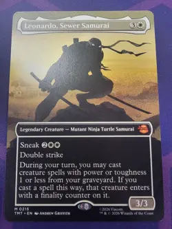 BRAND NEW Magic The Gathering: Leonardo, Sewer Samurai (Borderless) TMNT - Image 1