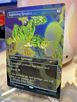 Lightning Greaves 1987 Foil Marvel's Spider-Man: Villainous Plot Secret Lair - Image 3