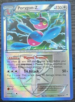 Porygon-Z (Team Plasma) 74/101 Pokemon TCG Plasma Blast Reverse Holo MINT NM - Image 1