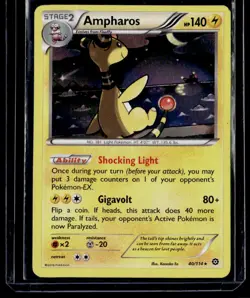 Ampharos 40/114 XY - Steam Siege Holo Rare English Pokemon Card - Image 1